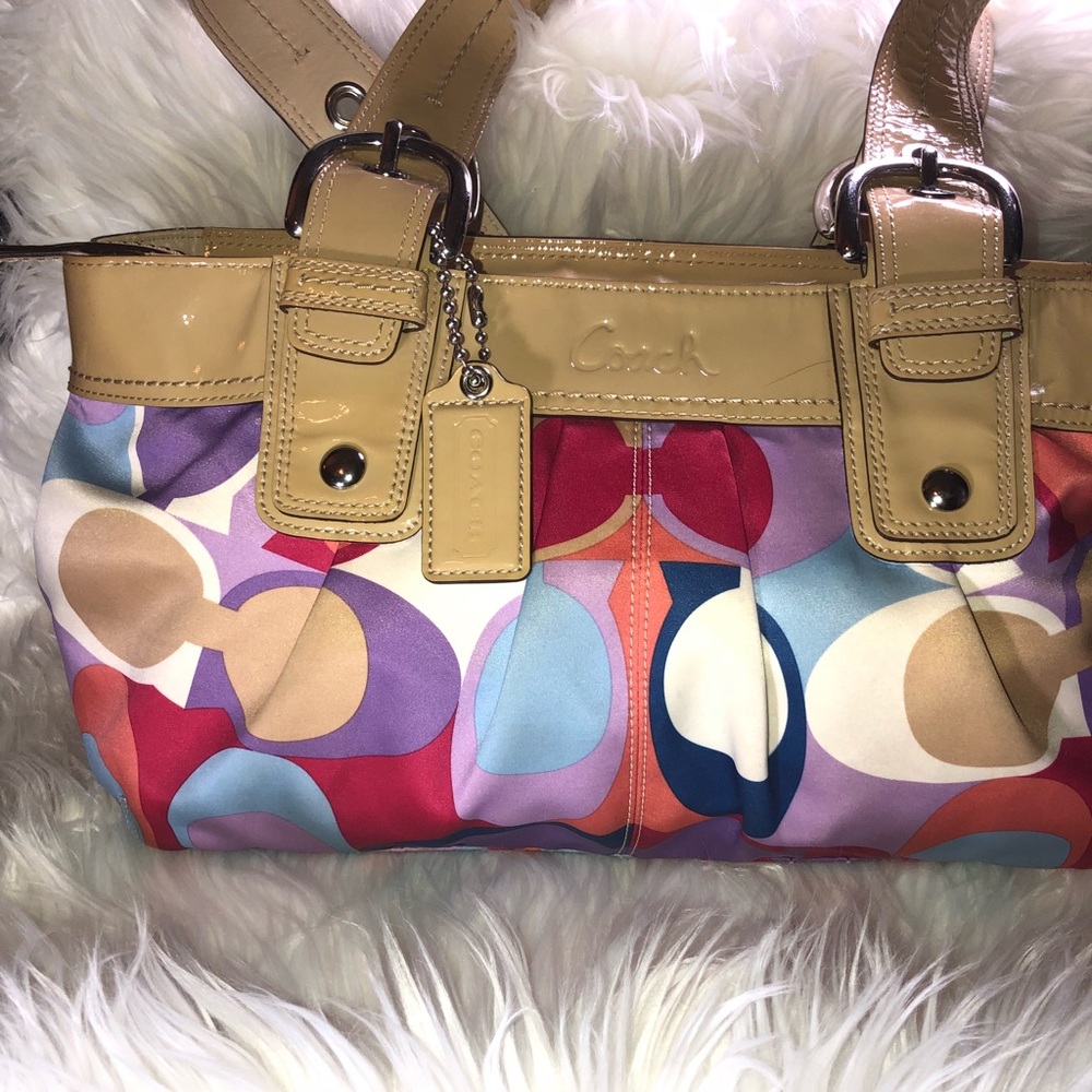 Coach Pleated Soho scarf print